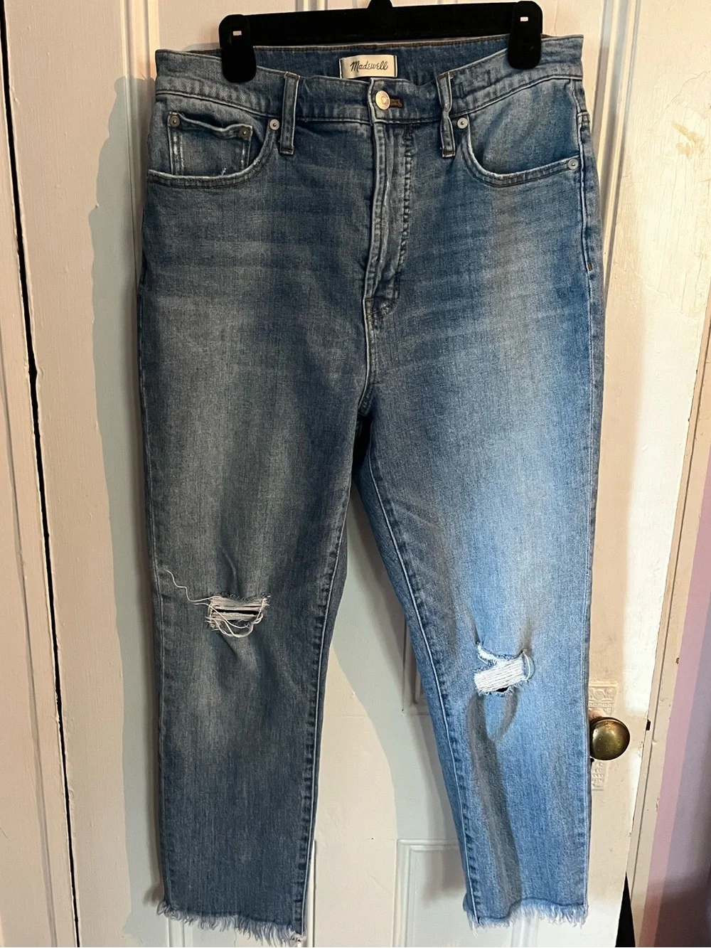 Madewell Perfect Vintage Straight Cropped Jeans in Parnell Wash Size 31